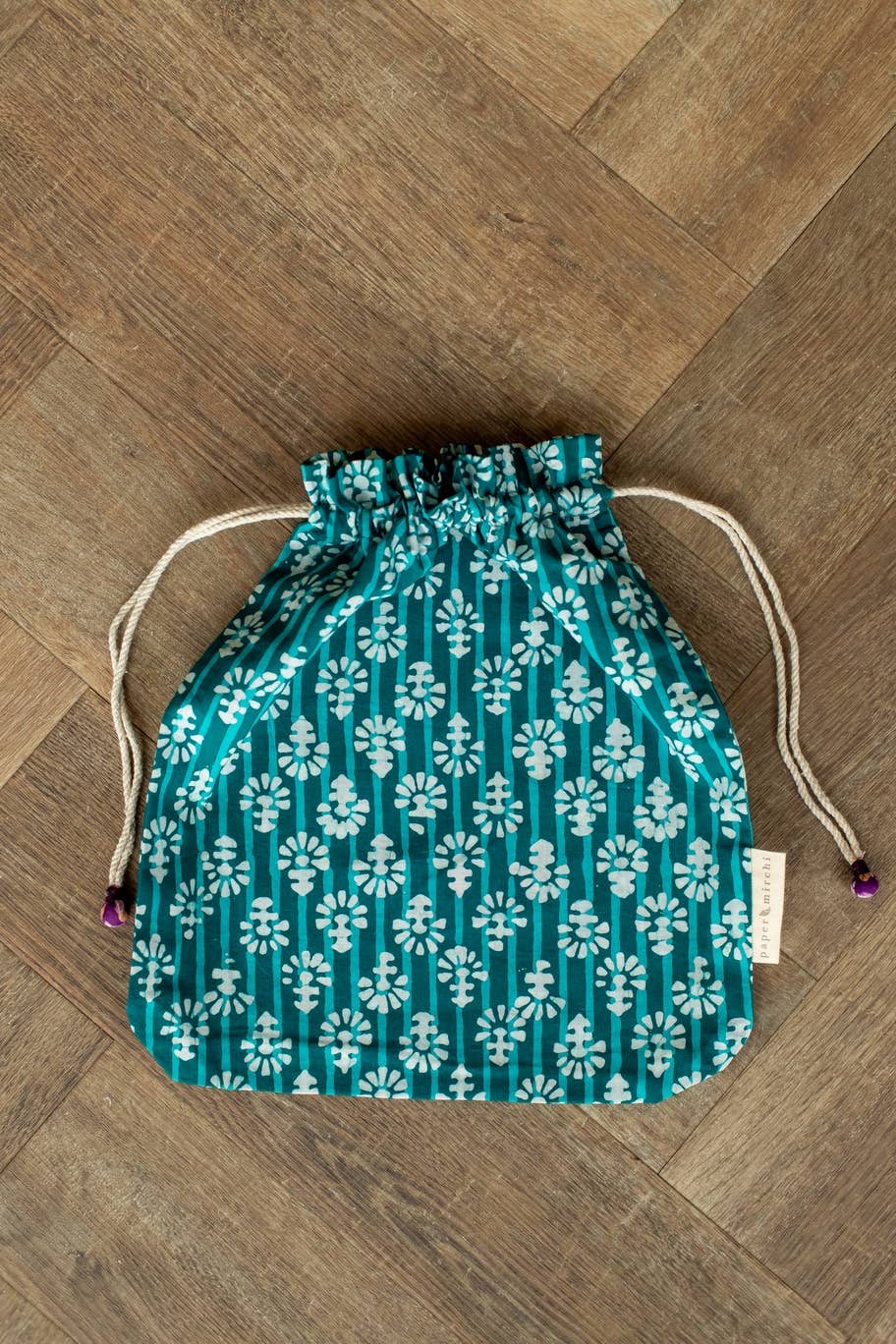 Reusable Fabric Gift Bags Double Drawstring-Batik Collection