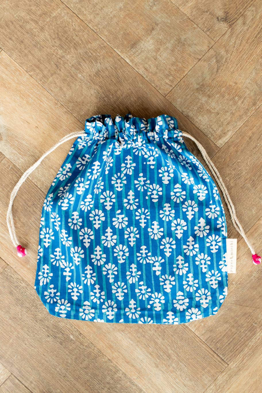Reusable Fabric Gift Bags Double Drawstring-Batik Collection