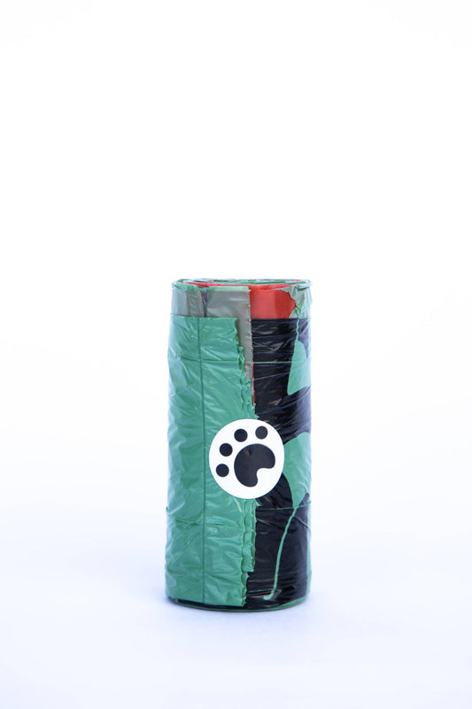Biodegradable Drawstring Closure Dog Poop Bag - 15 Bags/Roll