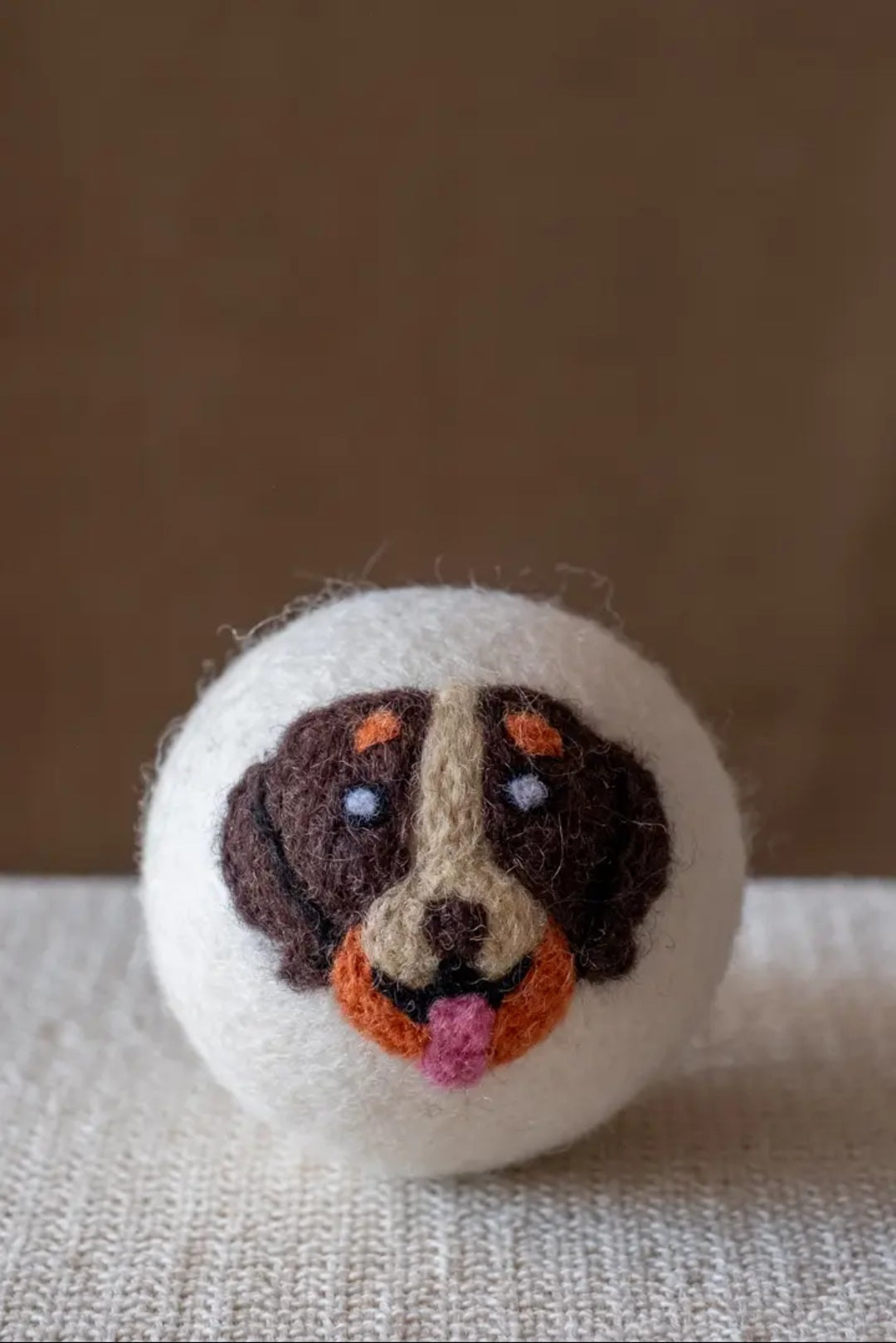 Brown Dog Dryer Ball