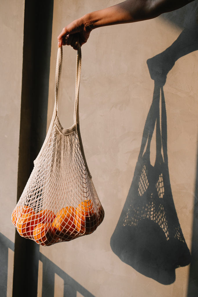 Cotton Long Handle String Bag