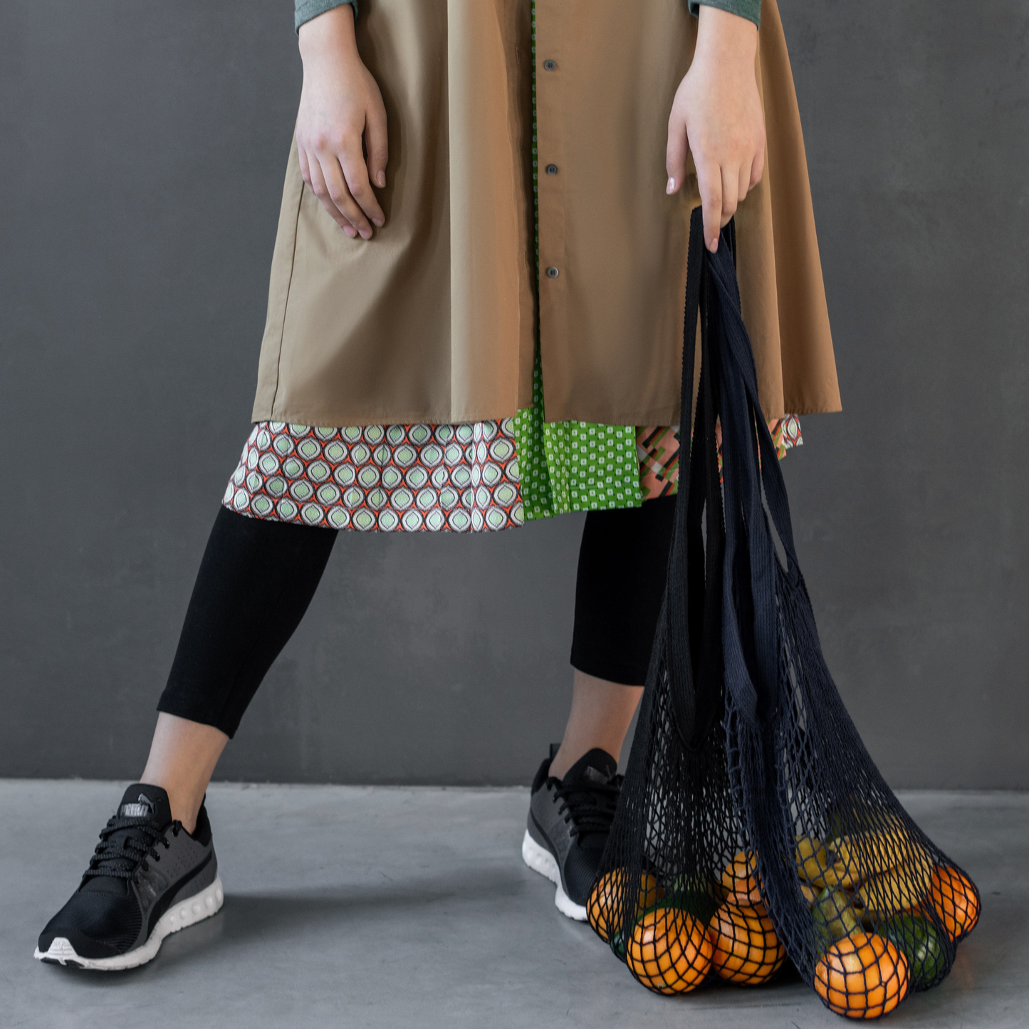 Cotton Long Handle String Bag