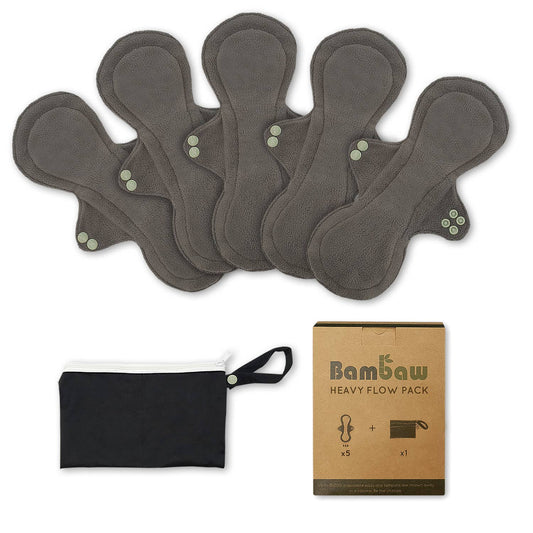 Reusable  Sanitary Pads Heavy Flow (Pack of 5)