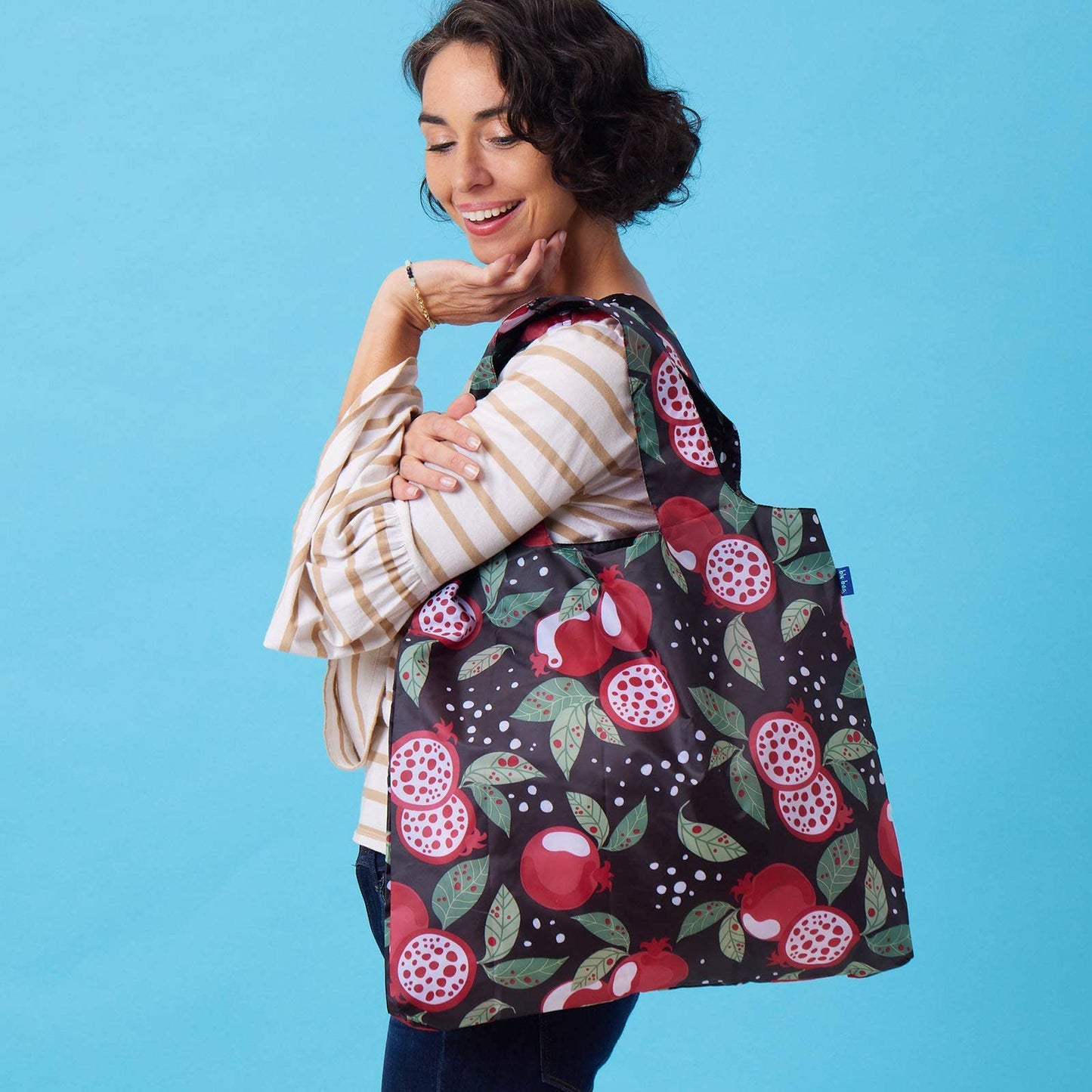 POMEGRANATE GARDEN blu Bag Reusable Shopper Tote