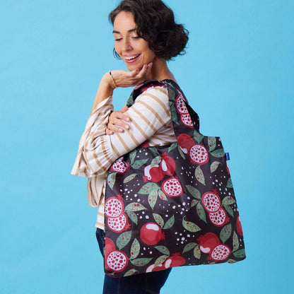 POMEGRANATE GARDEN blu Bag Reusable Shopper Tote