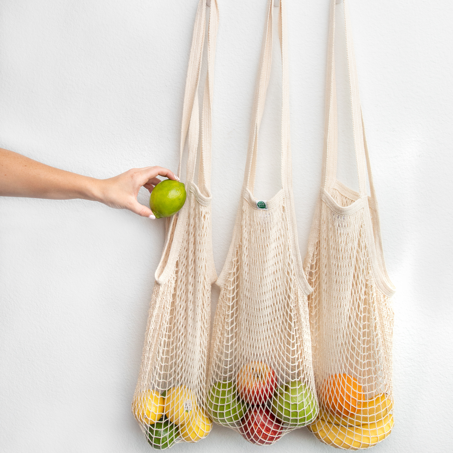 Cotton Long Handle String Bag