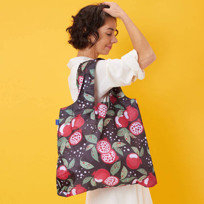POMEGRANATE GARDEN blu Bag Reusable Shopper Tote
