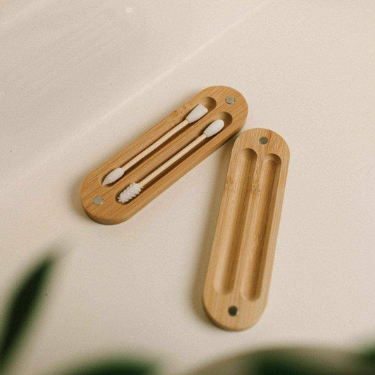 Reusable Bamboo Ear Buds in Case | Earth Day Bestseller