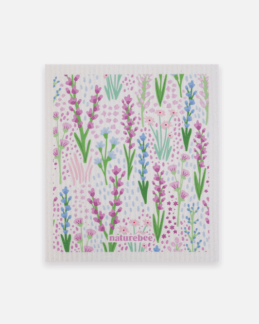 Sponge Cloth Floral Purple