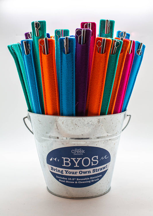 30 piece BYOS 10.5 inch Straw and Cleaner Sleeve Set