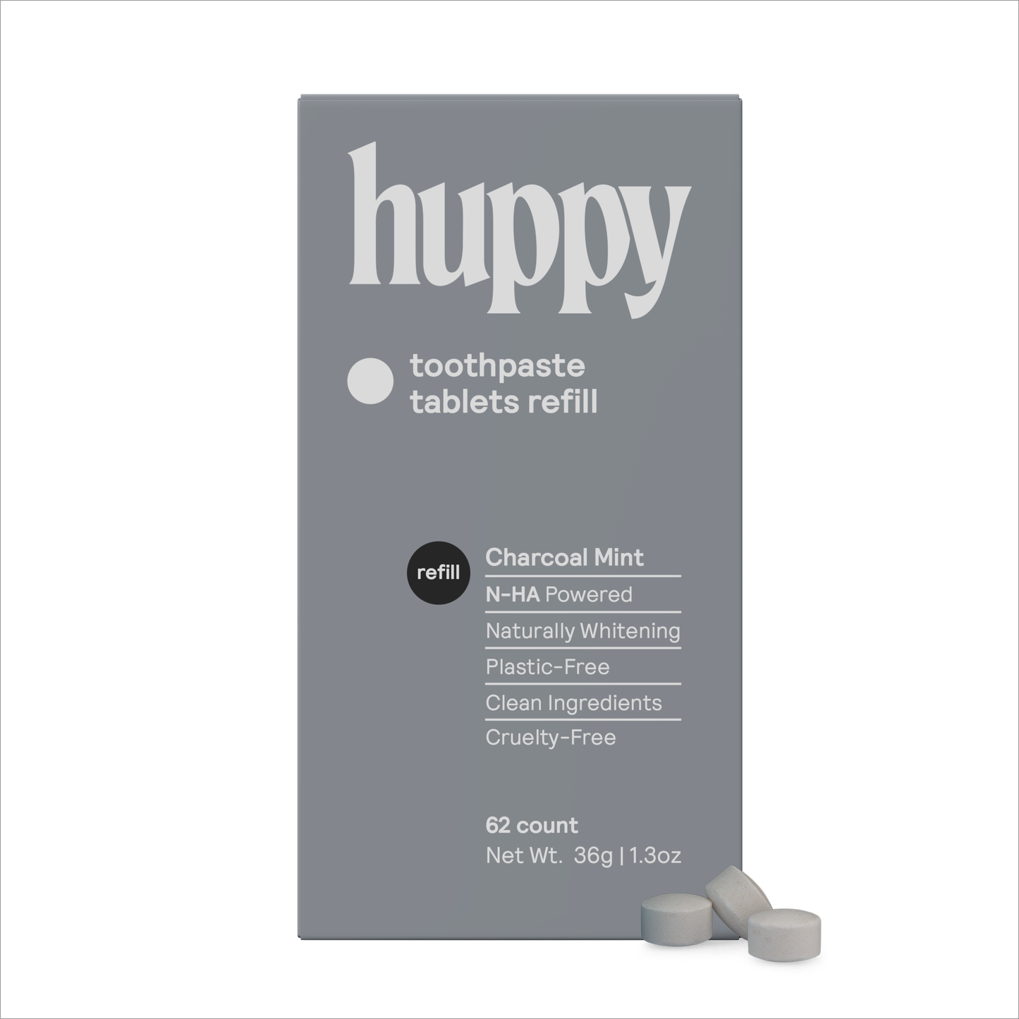 Fluoride-Free Toothpaste Tablets | Refill | Charcoal Mint