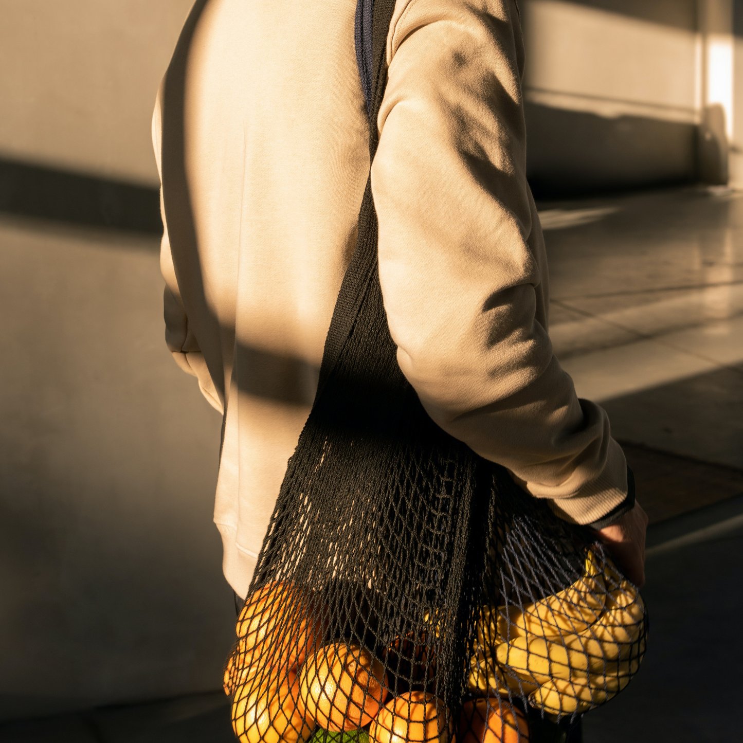 Cotton Long Handle String Bag