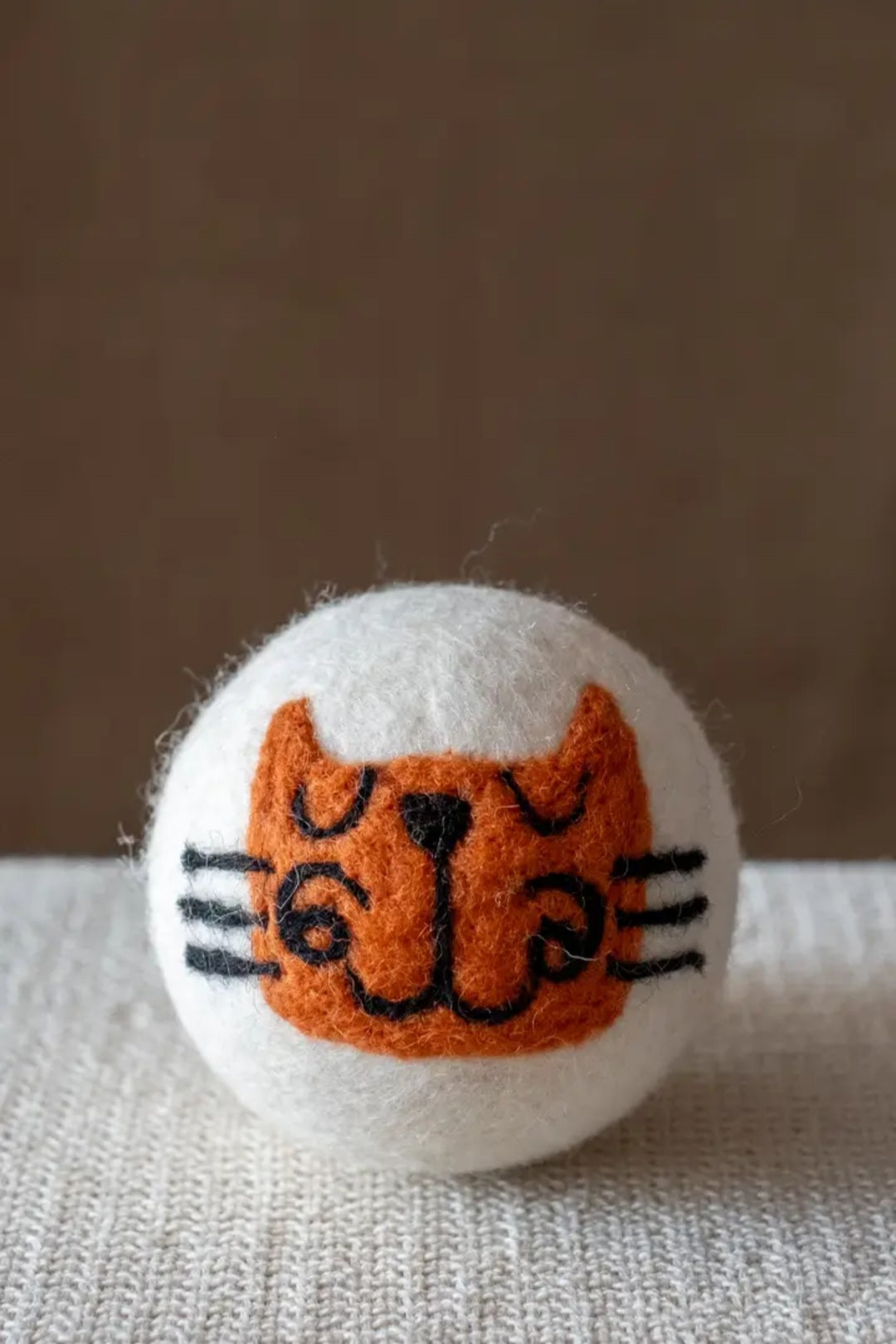 Orange Cat Dryer Ball